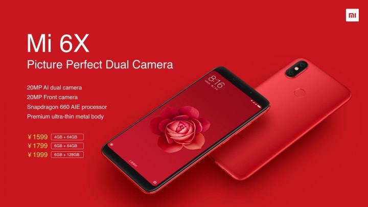 Xiaomi Mi 6X Usung Kamera Ganda dan RAM 6 GB