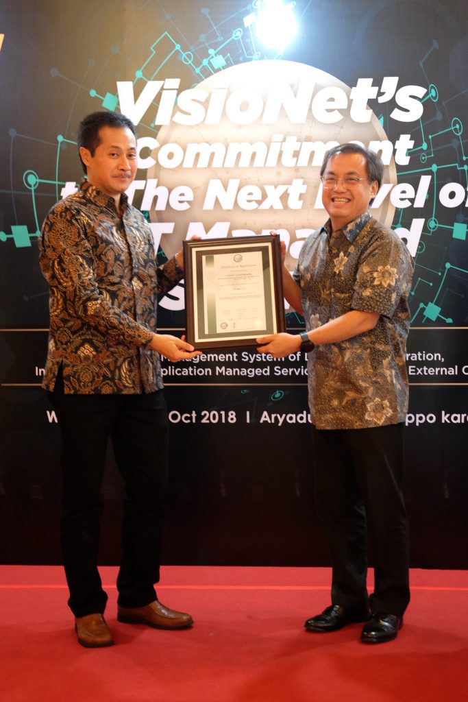 Serah Terima Sertifikat ISO 20000 