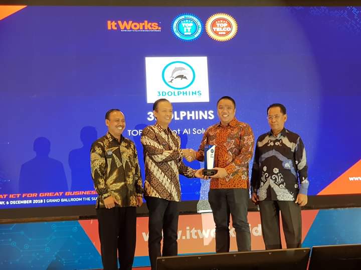 3Dolphins Mendapat Penghargaan TOP Chatbot AI Solution 2018