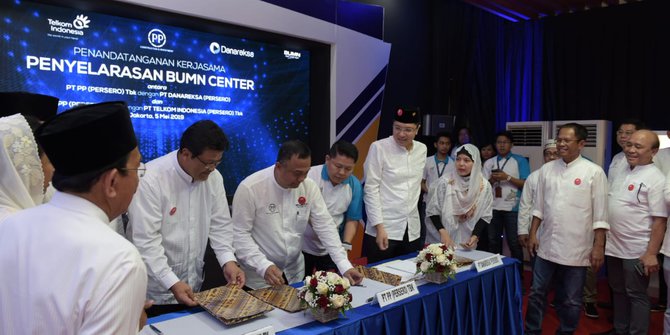 Bangun BUMN Center, PTPP Kerja Sama dengan Telkom dan Danareksa