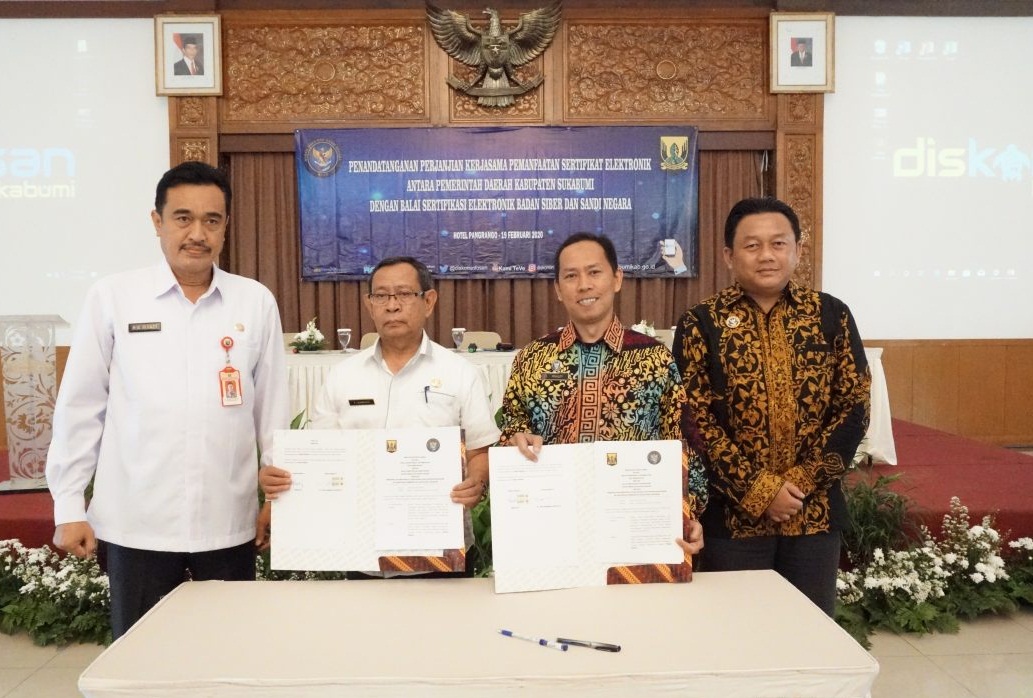BSSN Jalin MoU Dengan Pemkab Sukabumi Jajaki Sertifikat Elektronik