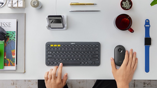 Logitech K380, Keyboard Bluetooth Multi-Device Minimalis