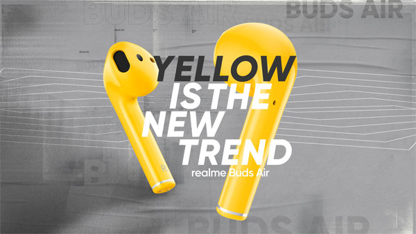 Realme Buds Air Berkelir Kuning Resmi Hadir di Indonesia