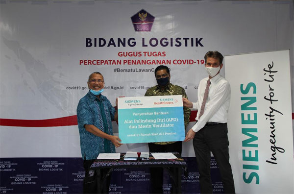 Bantu Penanganan COVID-19 di Indonesia, Siemens Sumbang APD dan Ventilator