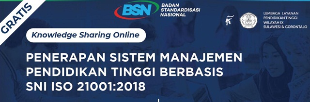 KLT BSN Sulsel Sosialisasi Penerapan SM Perguruan Tinggi Berbasis SNI