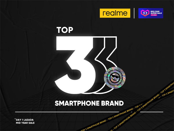 Realme Klaim Masuk Top 3 Smartphone Brand di Mid-Year Super Sale Lazada