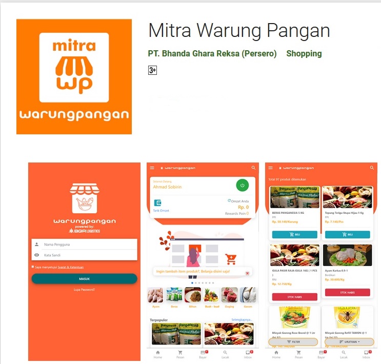 BGR Logistics Bantu UMKM Lewat Aplikasi Warung Pangan