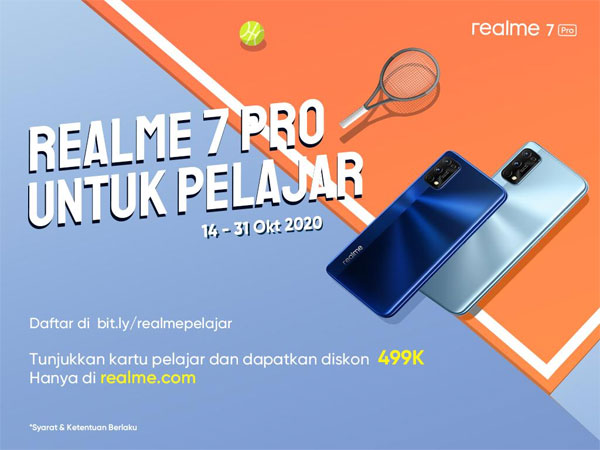 Realme Kasih Diskon 10% di Program Realme 7 Pro Untuk Pelajar