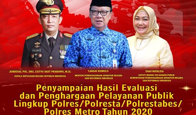 MenPANRB Dijadwalkan Beri Penghargaan Jajaran Kepolisian Dengan Pelayanan Prima