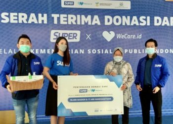 PT. Krakatau Pengembang Aplikasi Super Serahkan Bantuan Rp 1,6 Miliar Melalui Kemensos