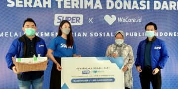 PT. Krakatau Pengembang Aplikasi Super Serahkan Bantuan Rp 1,6 Miliar Melalui Kemensos