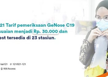 Tarif Pemeriksaan GeNose di Stasiun Alami Penyesuaian, Ini Besarannya