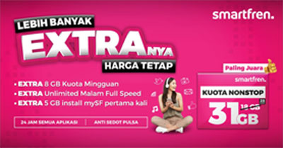Lebih Besar, Kuota Nonstop dari Smartfren Kini Hingga 43GB
