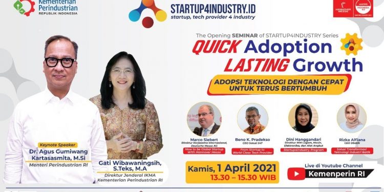 Implementasi Teknologi Industri 4.0 jadi Fokus Kompetisi Startup4industry 2021