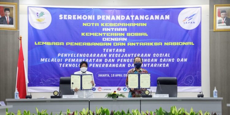 Kemensos Jalin LAPAN Untuk Penggunaan Sistem Data Basis Penginderaan Jauh