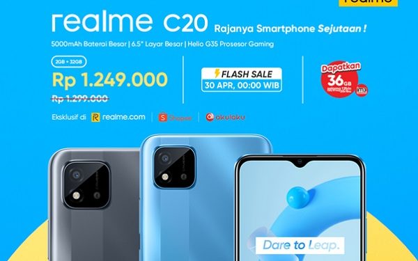 Realme C20 dan realme Motion Activated Night Light Meluncur di Indonesia
