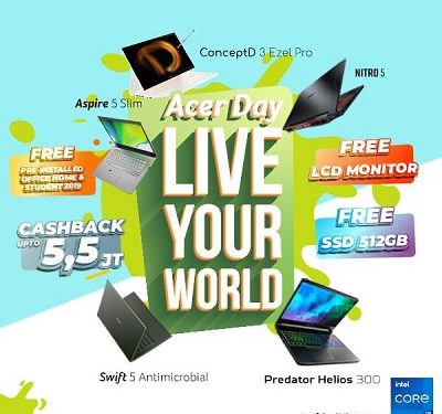 Acer Hadirkan Beragam Penawaran Menarik di Acer Day 2021 ‘Live Your World’