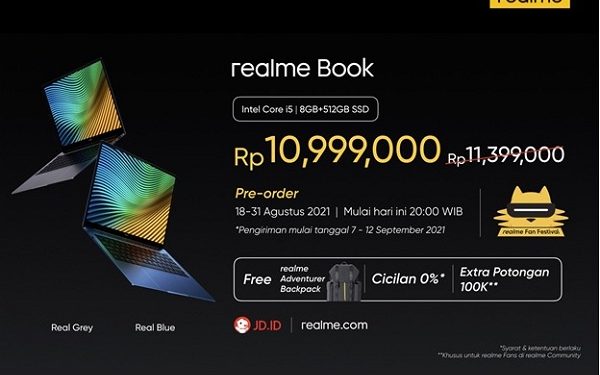 Ramaikan Pasar Laptop Indonesia, Realme Book Bidik Kreator Muda