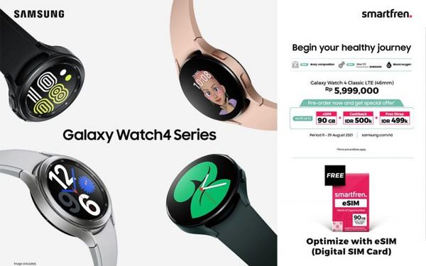 Smartfren Tawarkan Paket Bundling Galaxy Watch4 Classic LTe dengan eSIM