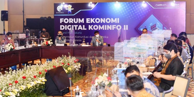 Forum Ekonomi Digital II “Financial Technology dan Pinjaman Online” yang dilaksanakan secara hibrida dari Jakarta, Rabu (29/09/2021).