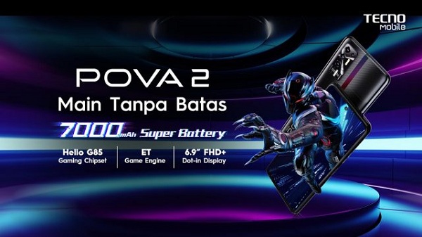 TECNO POVA 2 Resmi Hadir di Indonesia, Bawa Baterai 7.000 mAh Harga Rp2 Jutaan