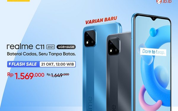 Realme C11 2021 Versi 4GB+64GB Resmi Meluncur di Indonesia
