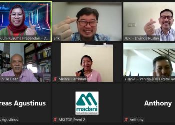 Bank Mayora saat penjurian TOP Digital Awards 2021, secara online, 29/10/2021. (foto: Dokumentasi It Works)