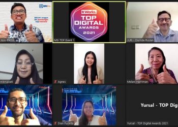 BRI Life saat sesi Penjurian TOP DIGITAL Awards 2021 secara online, di Jakarta, Rabu (03/11/2021) (Foto: Dokumentasi It Works)