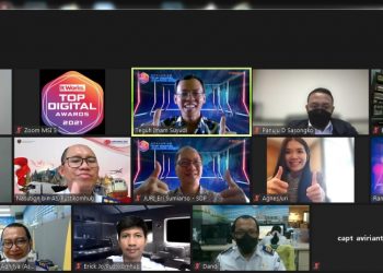 Tim Pustikom Kemenhub saat sesi Penjurian TOP Digital Awards 2021, secara online, Rabu 17/11/2021