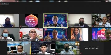 Tim Pustikom Kemenhub saat sesi Penjurian TOP Digital Awards 2021, secara online, Rabu 17/11/2021