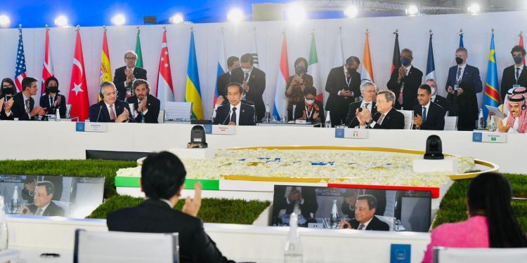 Presiden Joko Widodo di KTT G20 di Italia 2021