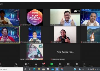 Dinas Komunikasi Informatika dan Statistik Kota Denpasar dalam penjurian TOP Digital Awards 2021 yang dilakukan secara online, 21/10/2021 (Foto: Dok. IT Works)