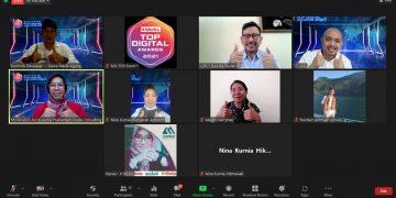 Dinas Komunikasi Informatika dan Statistik Kota Denpasar dalam penjurian TOP Digital Awards 2021 yang dilakukan secara online, 21/10/2021 (Foto: Dok. IT Works)