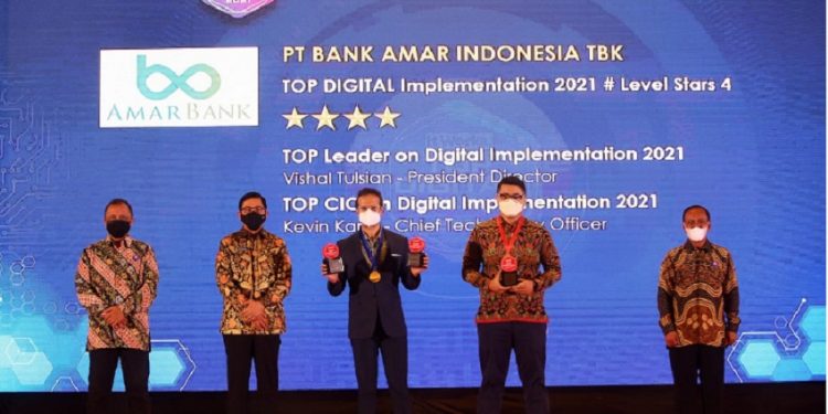 Mengusung Teknologi yang Membawa Perubahan, Amar Bank Raih 3 Penghargaan di TOP Digital Awards 2021