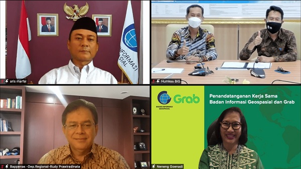 Badan Informasi Geospasial Bermitra dengan Grab untuk Sukseskan Kebijakan Satu Peta