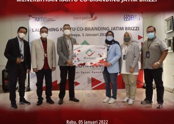 Perbanyak Co-branding di 2022, BRI Gaet Bank Jatim Luncurkan Kartu JATIM BRIZZI