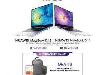 HUAWEI MateBook D14 & D15 Mulai Tersedia di Pasaran