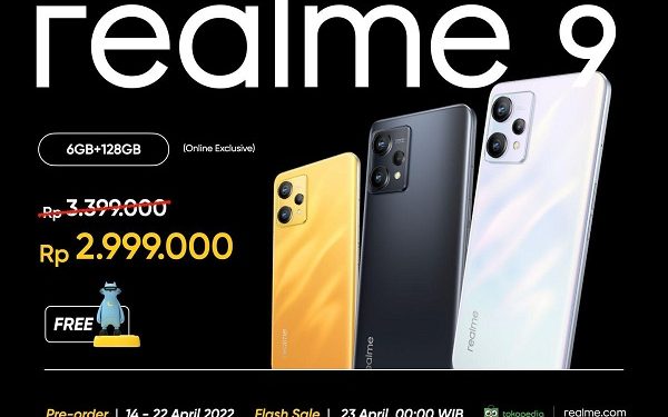 realme 9 4G Resmi Rilis di Indonesia Usung 108MP ProLight Camera