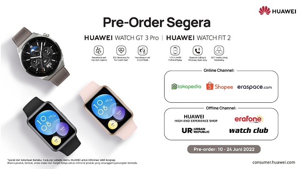 HUAWEI WATCH FIT 2 dan GT 3 PRO Siap Melenggang di Indonesia, Kapan?