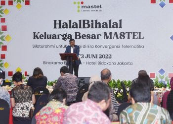 Halal Bihalal Keluarga Besar Masyarakat Telematika Indonesia (MASTEL) yang berlangsung secara hibrida di Jakarta, Senin (13/06/2022).