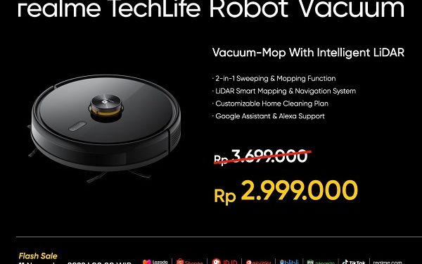 realme Hadirkan TechLife Robot Vacuum dan TechLife Hair Dryer