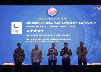 Direktorat Jenderal Pajak Raih Golden Trophy TOP Digital Awards 2022