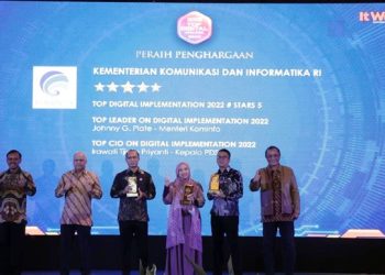 Perkuat SPBE, PDSI Kominfo Raih Penghargaan Bintang 5 TOP Digital Awards 2022