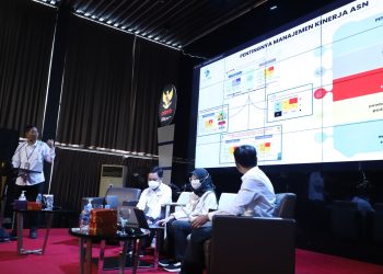 Sosialisasi aplikasi SmartASN di lingkungan Kementerian PANRB, di Jakarta Selatan, Selasa (10/01/2023). (Foto: Dokumentasi Kemkominfo)