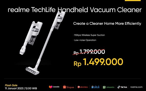 Realme Rilis TechLife Handheld Vacuum Cleaner dan TechLife Air Purifier Pro