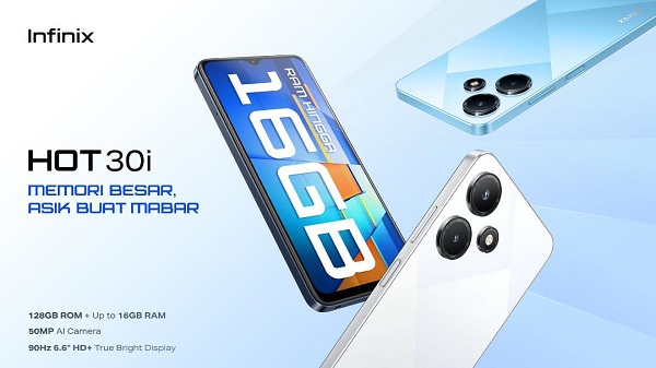 Dilego Rp1 Jutaan, Infinix Hot 30i Suguhkan RAM 16GB dan ROM 128GB