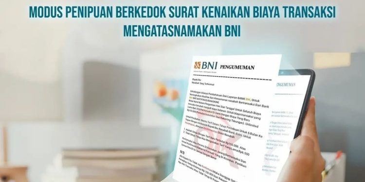 Penipuan Kenaikan Biaya Transaksi BNI