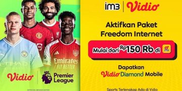 IM3 & Vidio Hadirkan Bundling Tayangan Premier League, Ini Paket dan Harganya