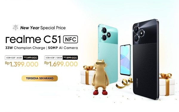 Pangkas Harga, realme C51 dengan NFC Dijual Mulai Rp1,3 Jutaan