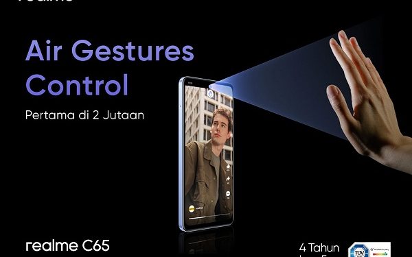 Pertama di Segmennya, realme C65 Hadirkan Fitur Air Gestures